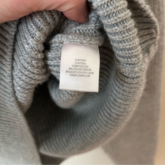 WAYF Nelle Half Zip Pullover Cropped Grey Collared Sweater Women’s Size Small - Picture 5 of 7